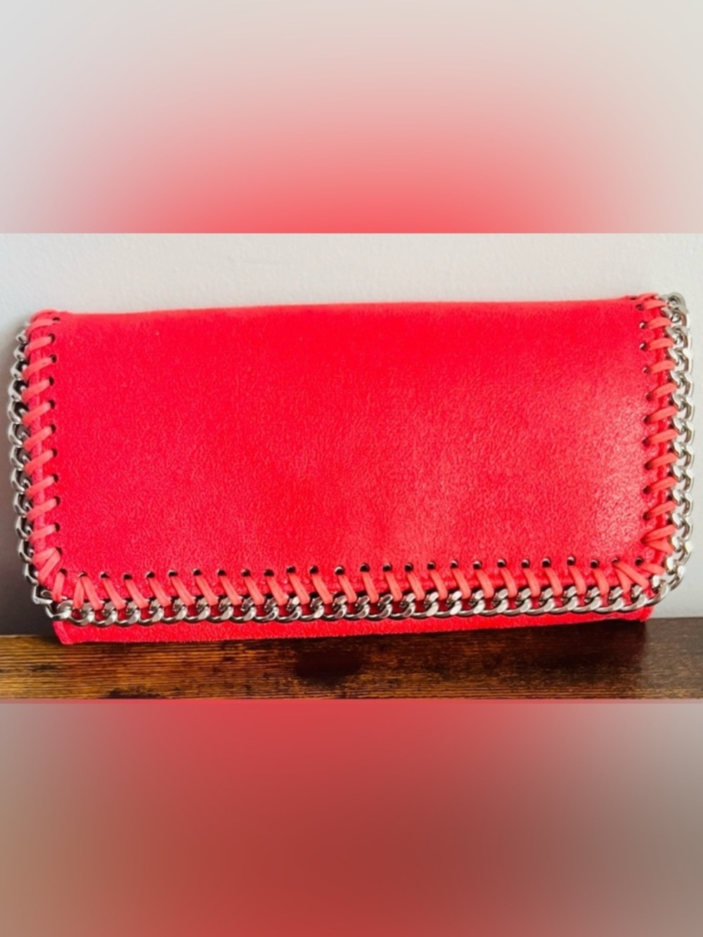Stella McCartney- AUTHENTIC 🍀 Pink Falabella Long Wallet - Picture 1 of 5